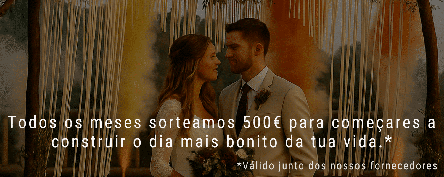 Cada mes sorteamos 500€ para que empieces a construir el día más bonito de tu vida.
